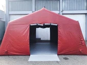 インフレータブルフレーム付き防火テント